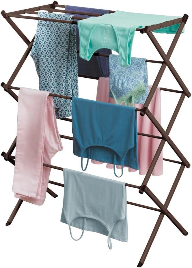 Bronze Tall Foldable Laundry Drying Rack L90912