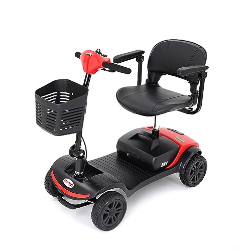 Compact Blue Mobility Scooter with Seat and Basket S71791