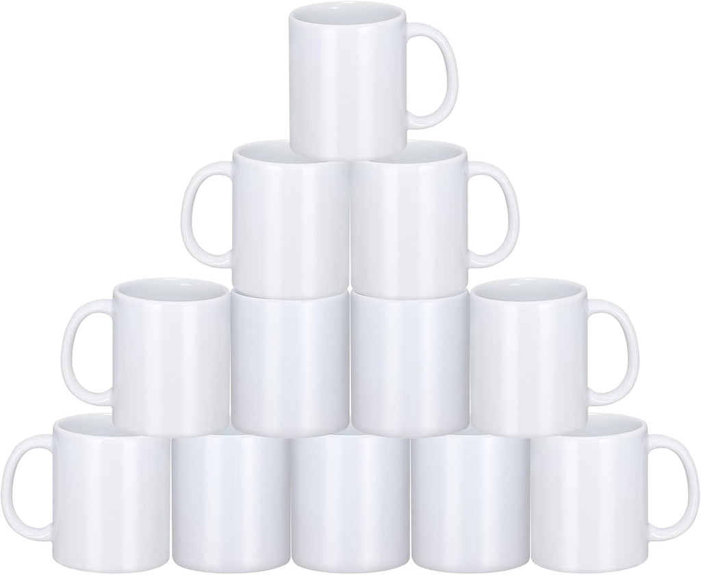 12 Pcs 11 oz White Ceramic Sublimation Mugs H5801