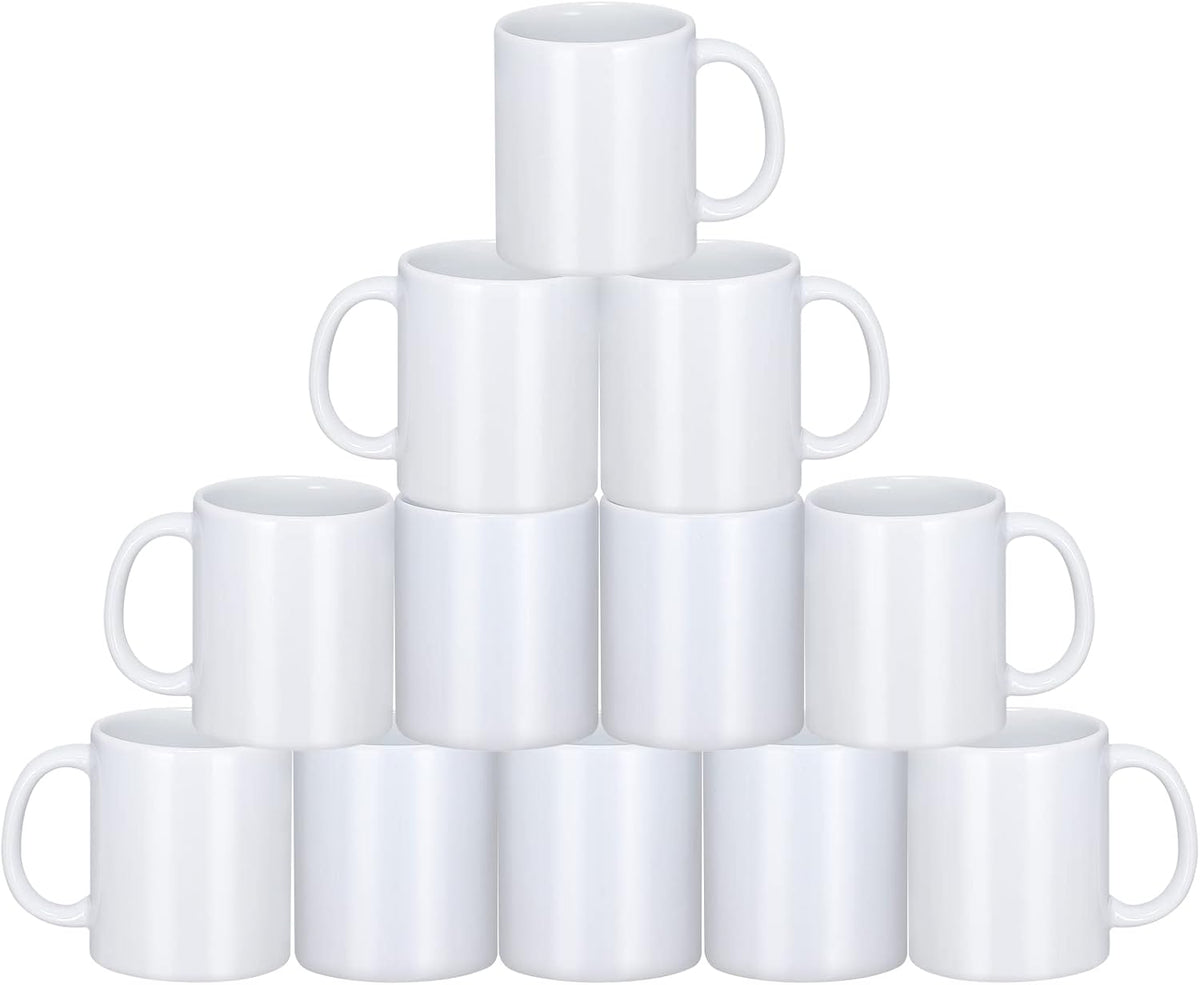 12 Pcs 11 oz White Ceramic Sublimation Mugs H5801