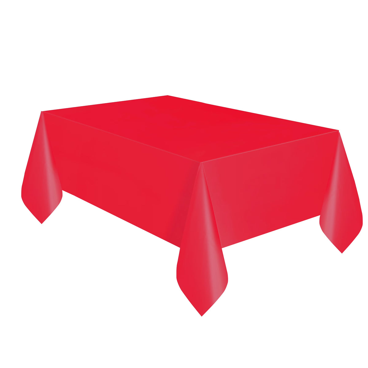 Red Plastic Party Tablecloth, 108in x 54in Z40899