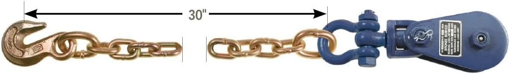 End Block 41 Inch with Chain Anchor, 4,000 Pound Safe Working Load, Pack of 2 D194
