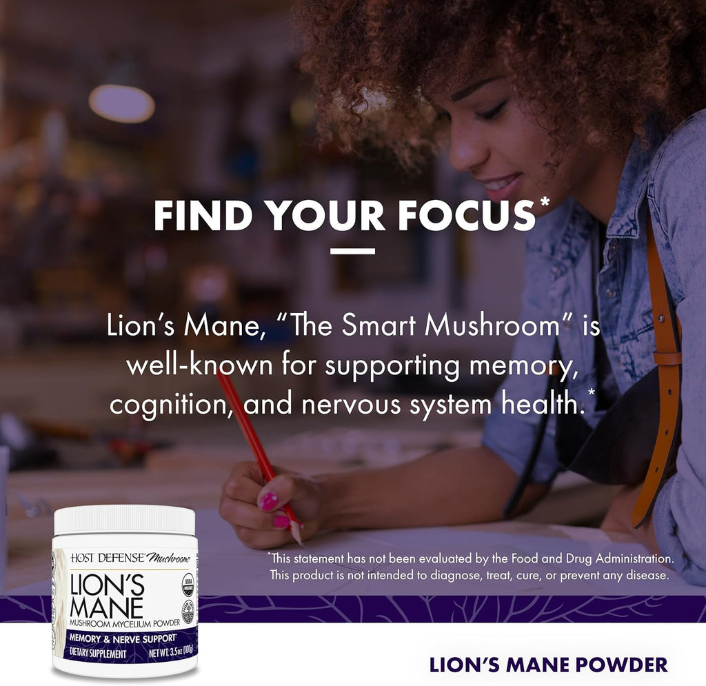Bundle with Stamets 7 Mushroom Powder 3.5 oz & Lion's Mane Powder 3.5 oz G70798