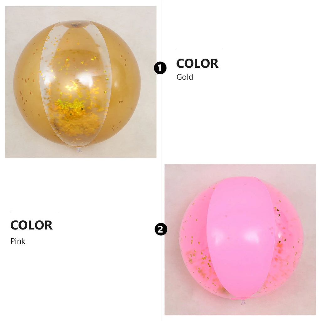 Golden Transparent Beach Balls T2509