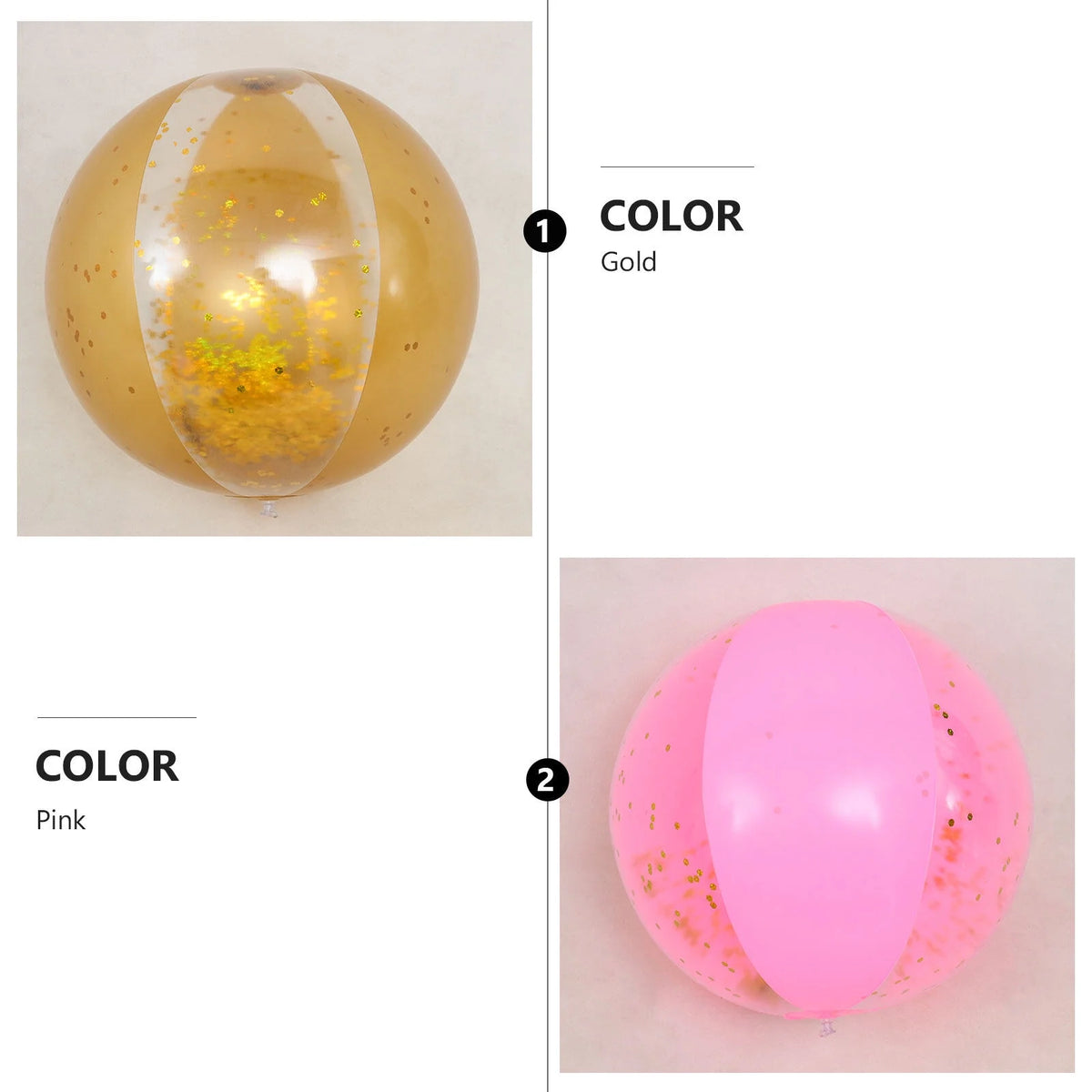 Golden Transparent Beach Balls T2509