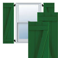 16 1/8x22W x 65x22H PVC Three Board Joined Board-n-Batten Shutters Z8884