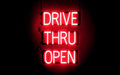 Red DRIVE THRU OPEN LED Sign F7177