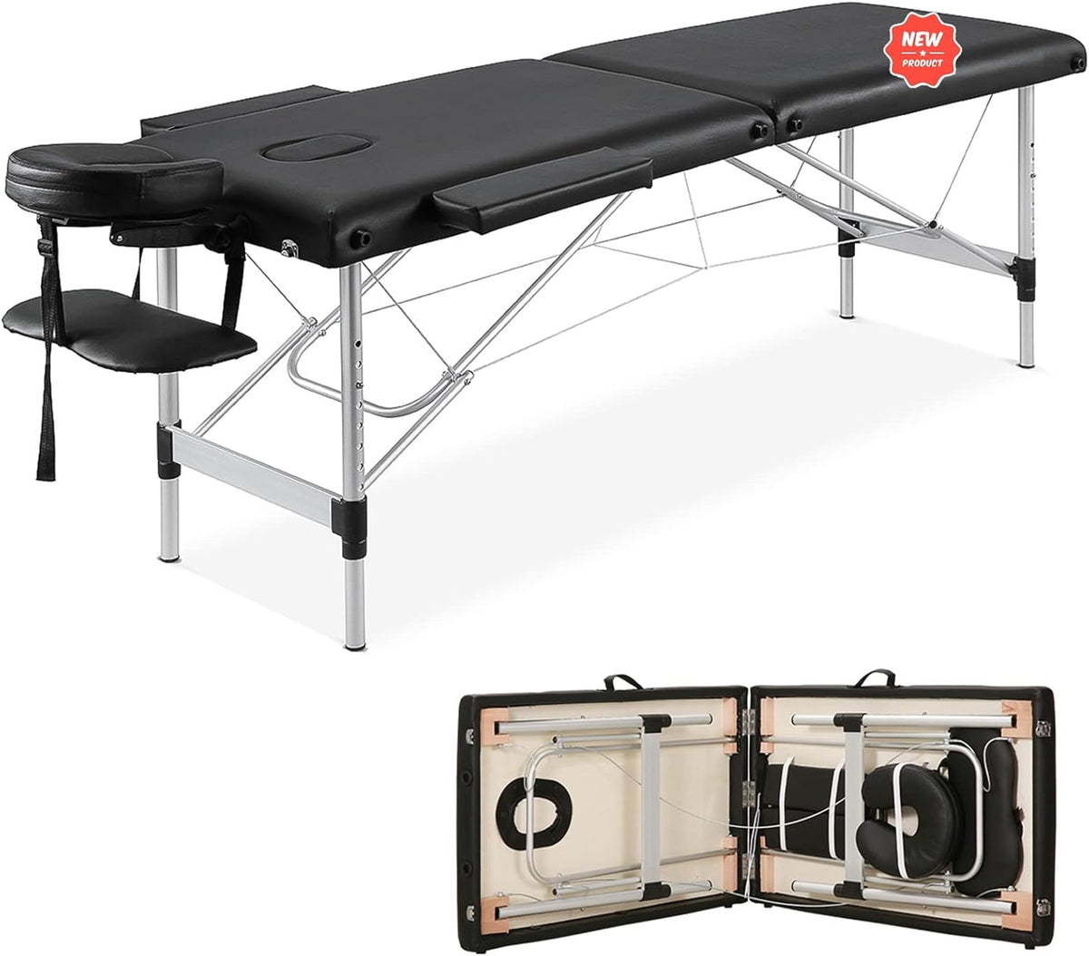 Portable Height Adjustable 2 Section Massage Table O3860
