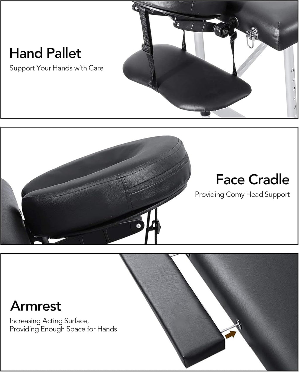 Portable Height Adjustable 2 Section Massage Table O3860