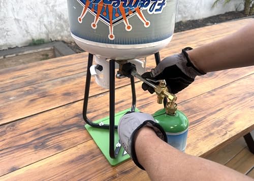 1LB Empty Propane Cylinder Tank with Refill Kit Y8437