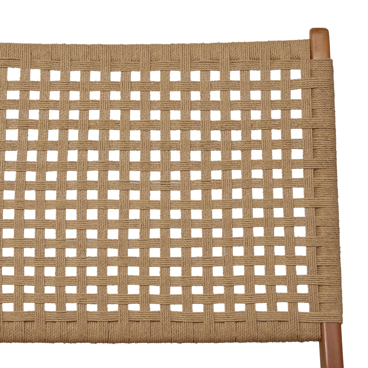 Brown Wood Handmade Woven Lounge Chair F643