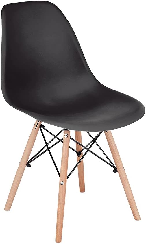 Beige Plastic Dining Chairs Set of 4 U3203