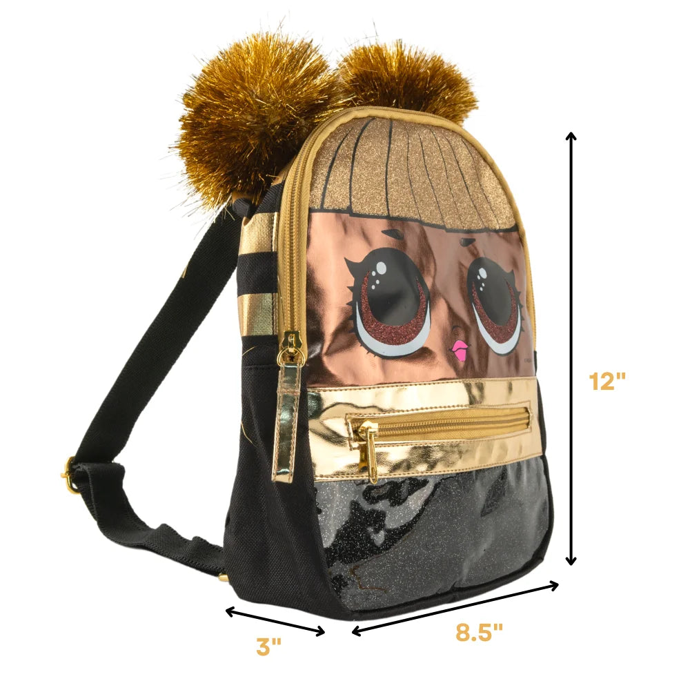 Gold Mini Backpack Purse 10 inch Y9506