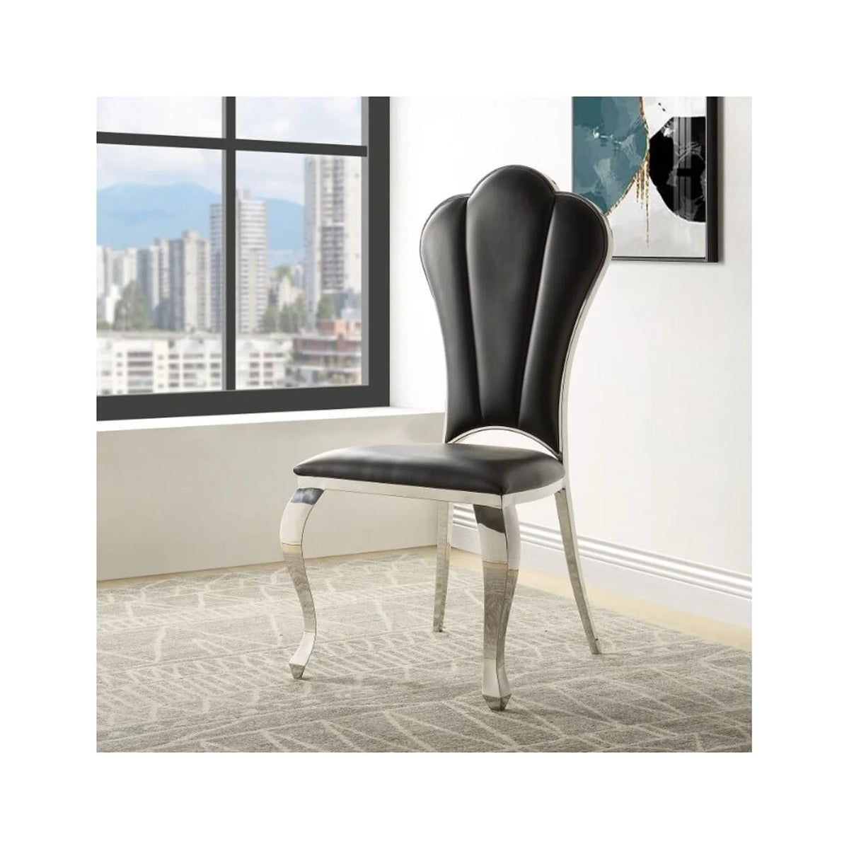 Black Side Chair Set of 2 C97747