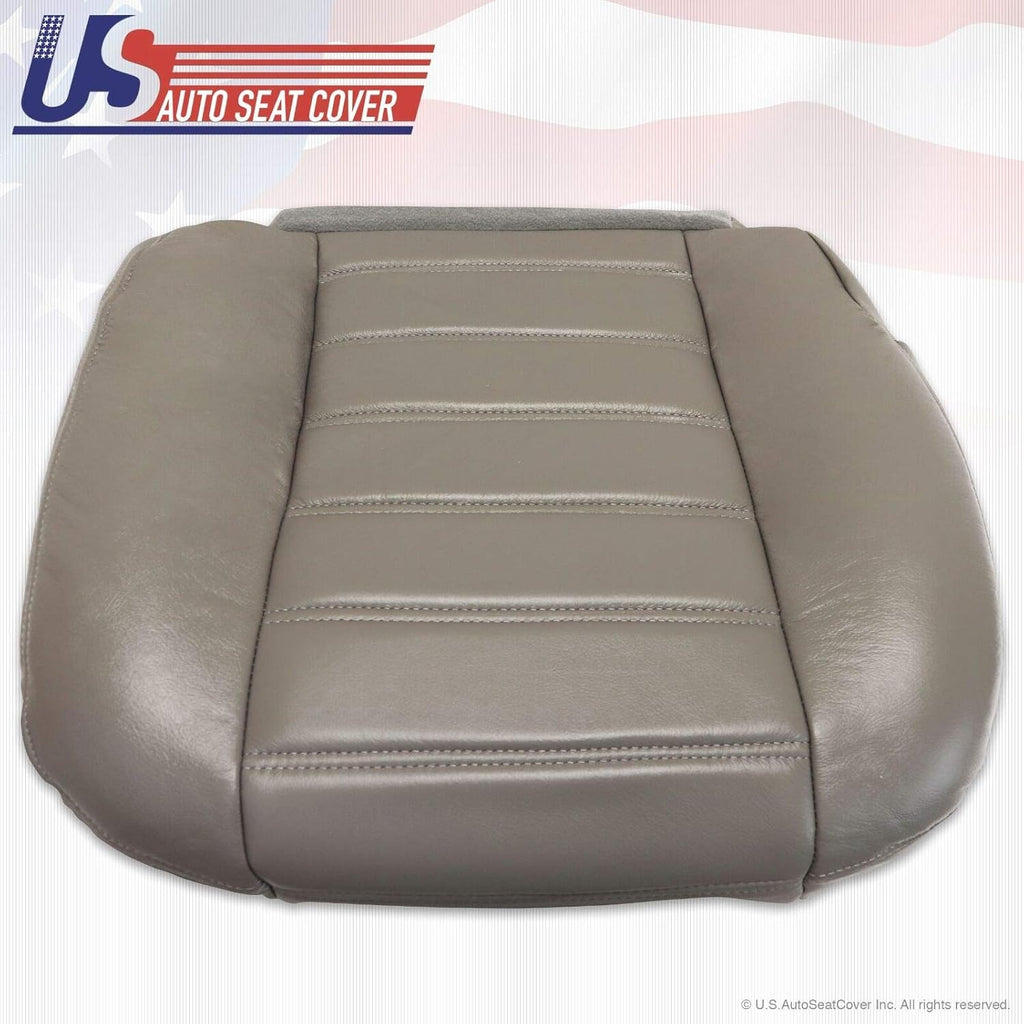 Wheat Gray Genuine Leather Seat Cover Y571312