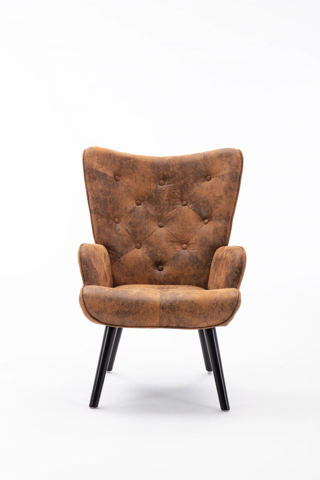 Velvet Accent Sofa Chair with Solid Wood Legs Q900489