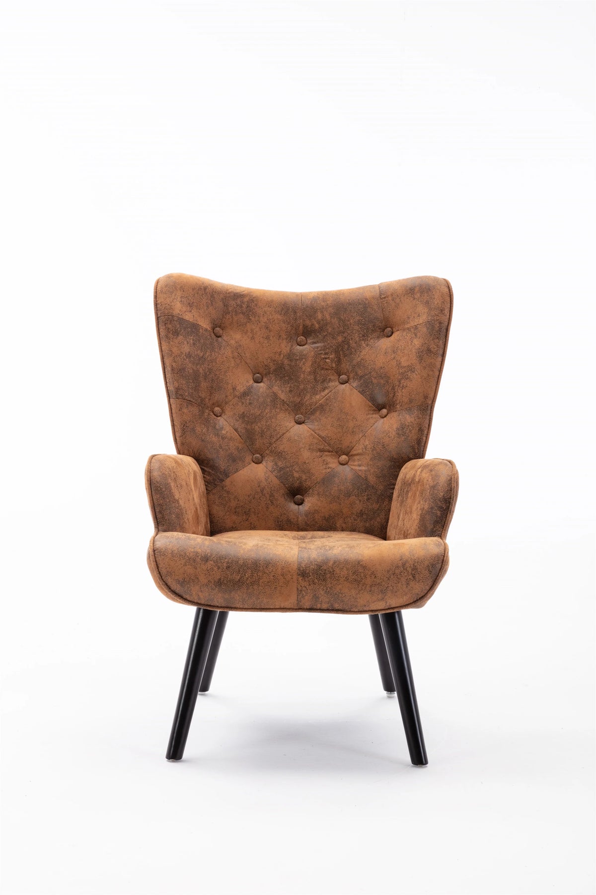 Velvet Accent Sofa Chair with Solid Wood Legs Q900489
