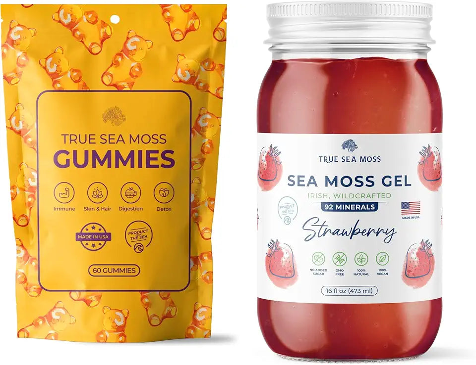 Sea Moss Gummies Pouch & Strawberry Sea Moss Gel S822