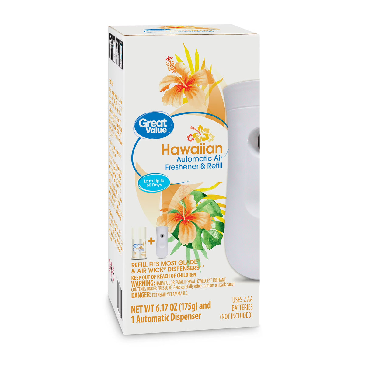 Automatic Air Freshener Spray Kit with 1 Refill, Hawaiian, 2 pieces X59149