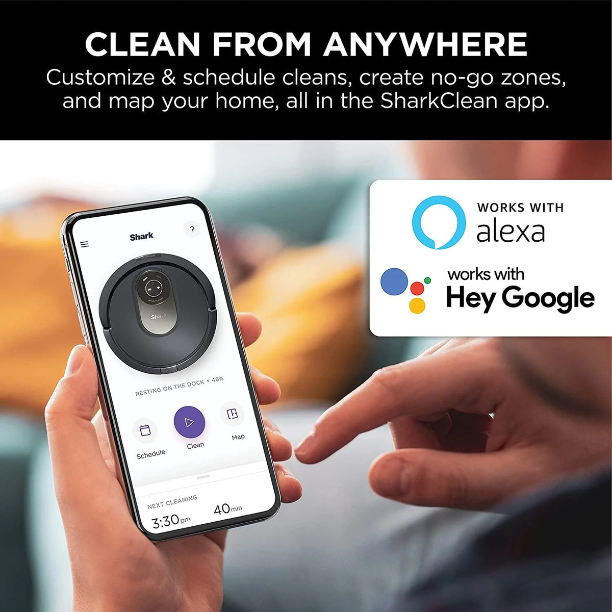 Robot Vacuum with Self-Cleaning Brushroll, Home Mapping, Gray R1101