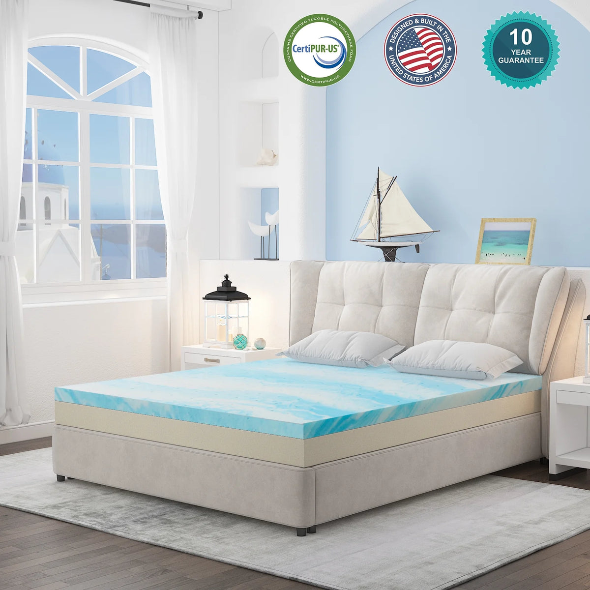 3 Inch Twin Gel Memory Foam Mattress Topper U50939