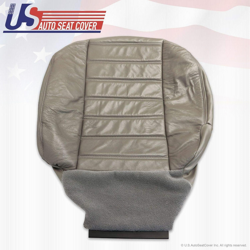 Wheat Gray Genuine Leather Seat Cover Y571312