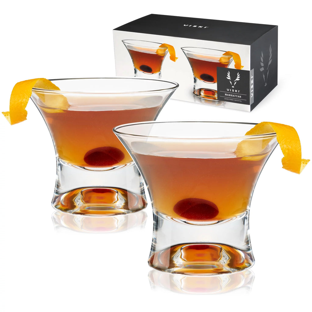 Heavy Base Crystal Manhattan Glasses Cocktail Glass Set L275124