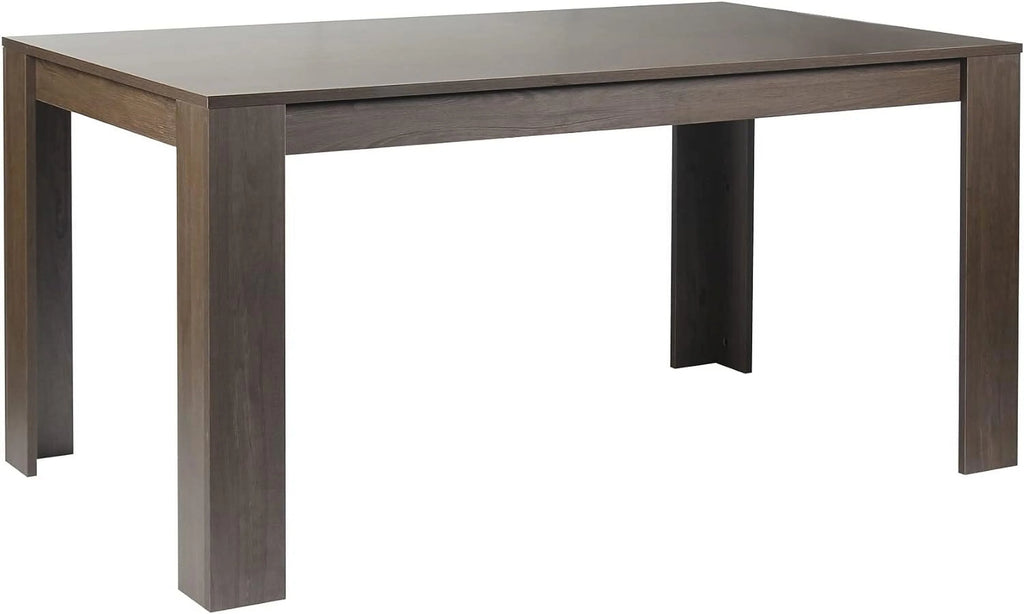 5 Piece Rectangular Wood Dining Table Set with 4 Green Chairs N490