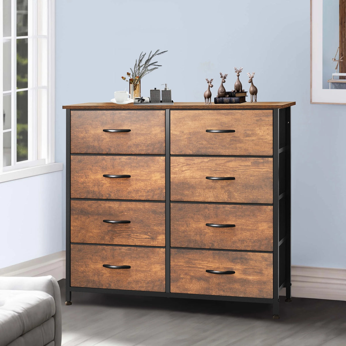 10 Drawer Fabric Dresser L72525