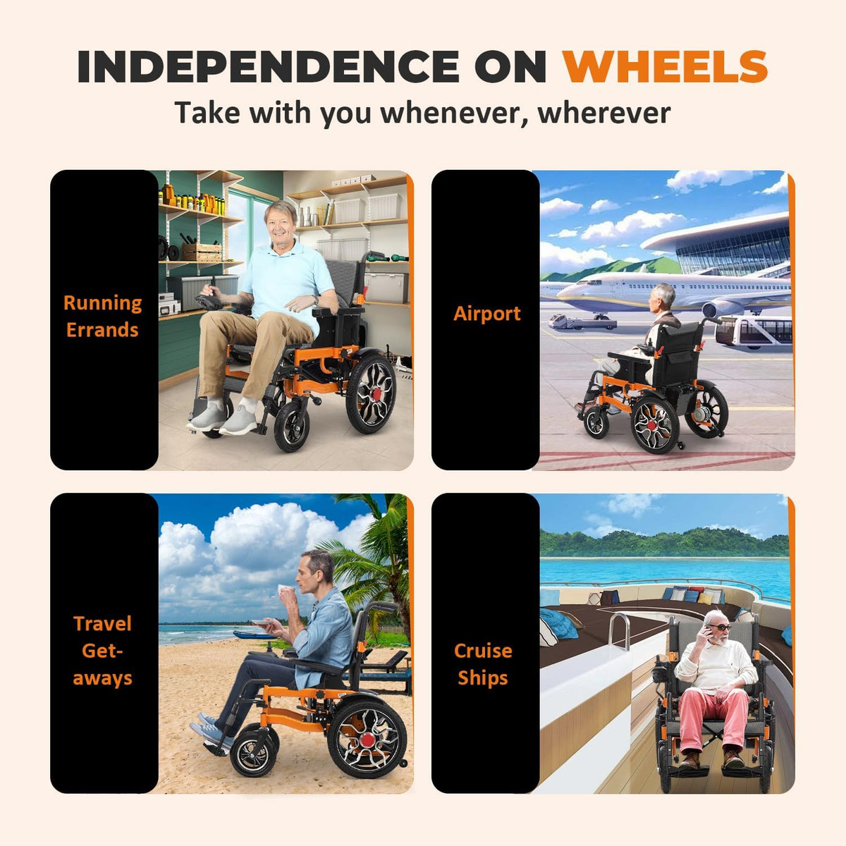 Lightweight Foldable Electric Wheelchair M7371