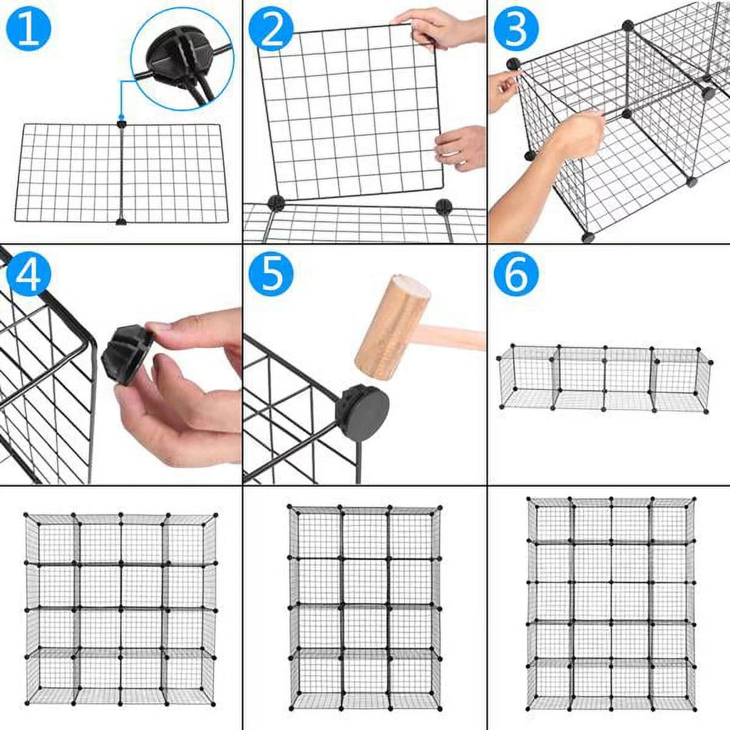 Metal Wire Cube Storage Organizer Shelves C265341