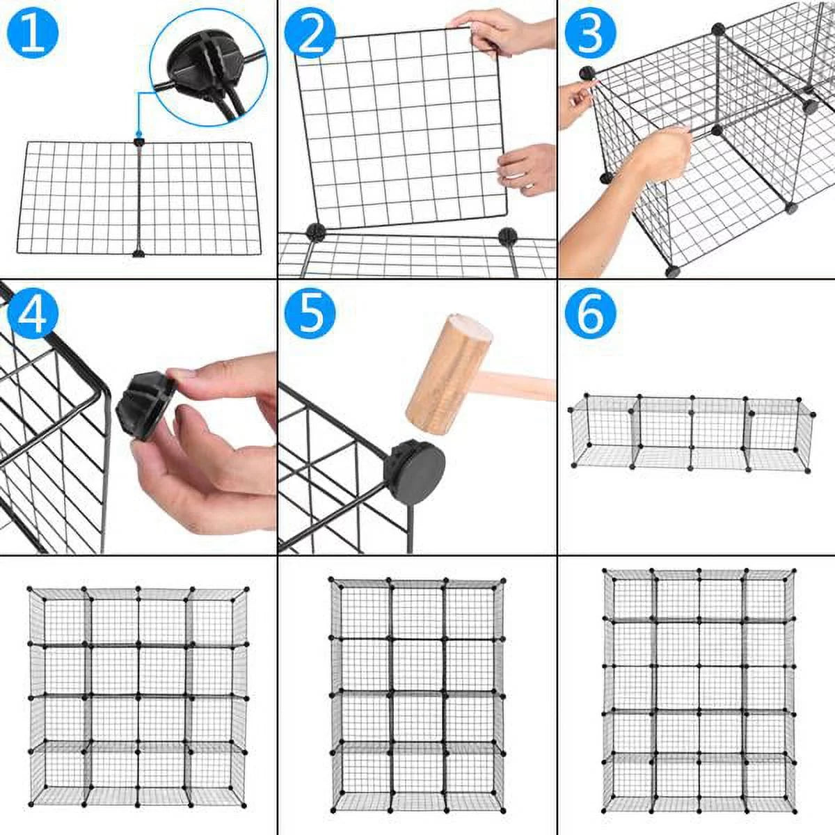 Metal Wire Cube Storage Organizer Shelves C265341