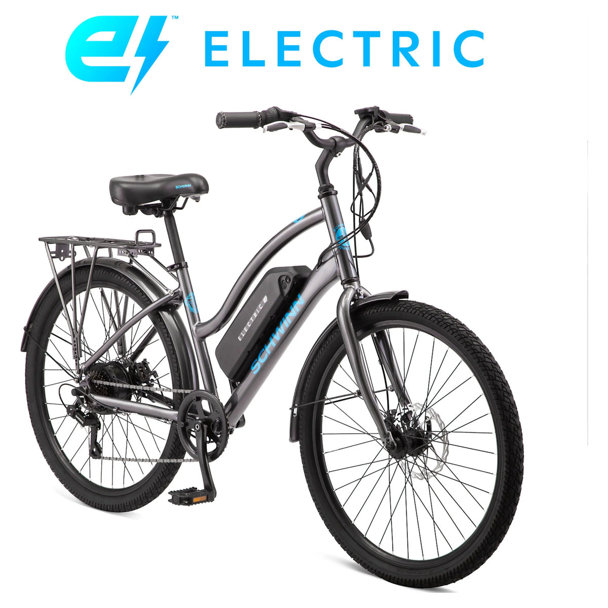 26 Low Step Cruiser Electric Bike 7 Speeds 250w Black Q70610