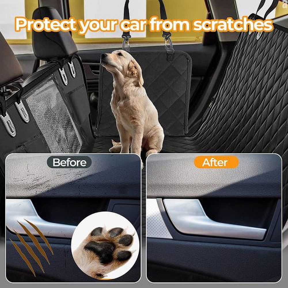 100% Waterproof Dog Car Seat Cover with Mesh Window J5878