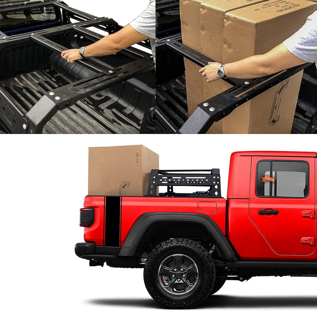 Truck Bed Rack Cargo Rack System for Jeep Gladiator 2020 2021 W697088