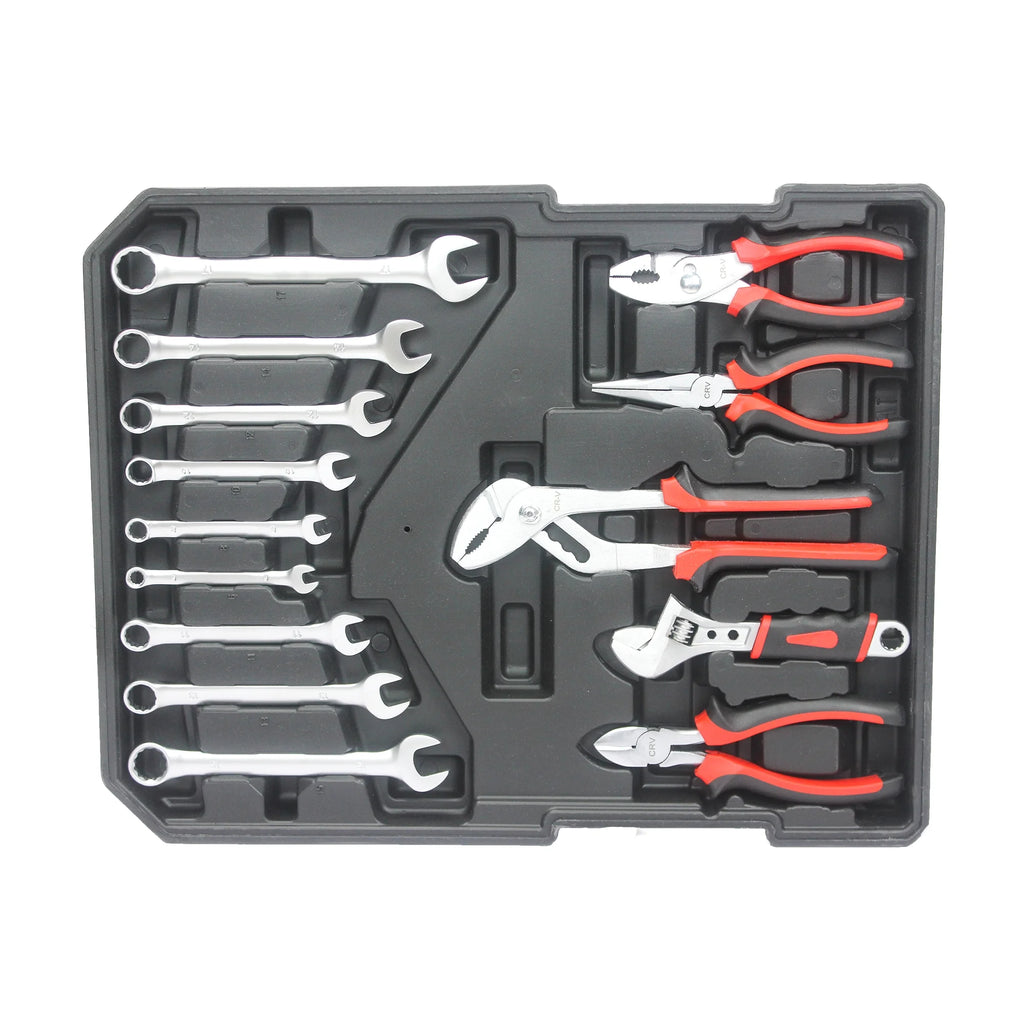 White 4 Layers Rolling Tool Box Set T485093