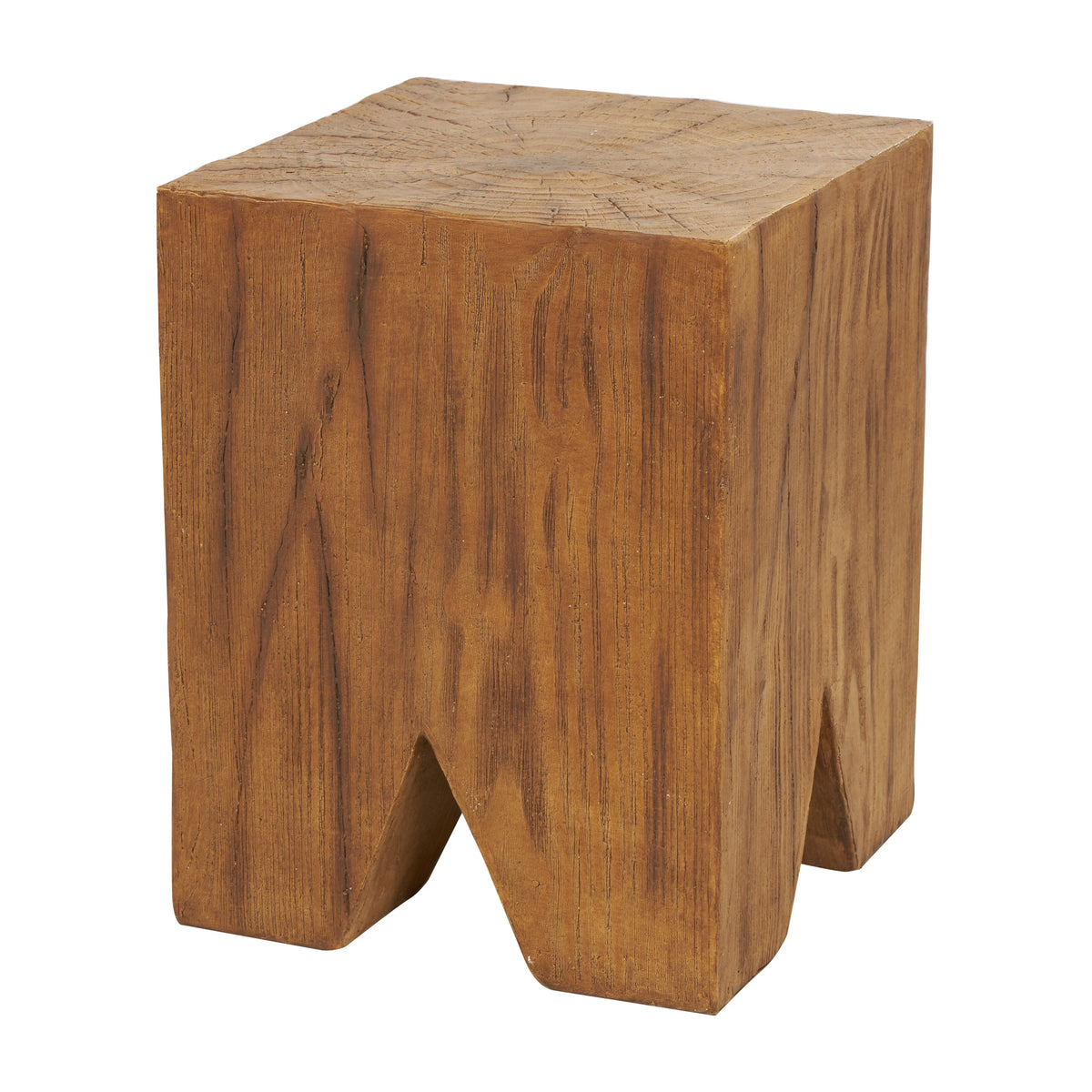 Brown Magnesium Oxide Outdoor Accent Table U1952