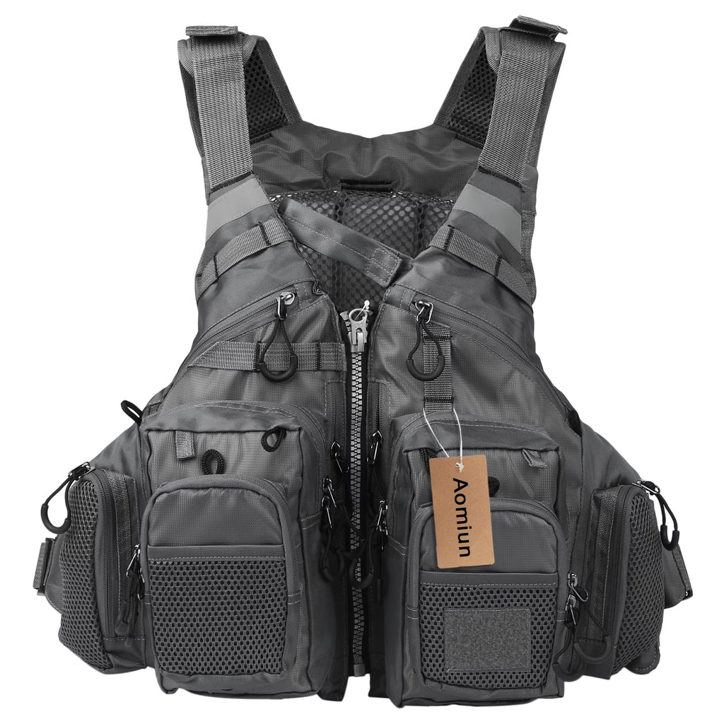 Padded Outdoor Fishing Life Jacket Vest with 209lb Bearing Capacity O4551