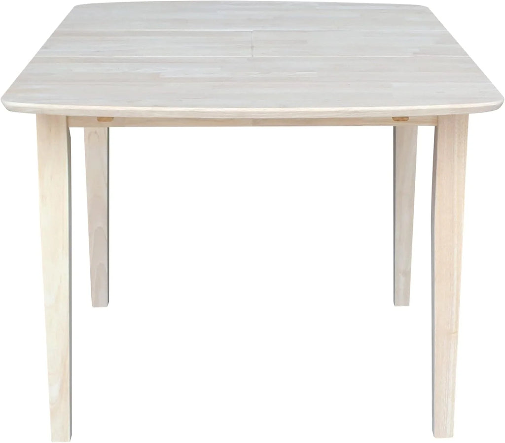 Unfinished Shaker Leg Dining Table With Extension U310509
