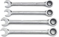 Ratcheting Combination SAE Wrench Set, 4 Pc. 12 Point C689282