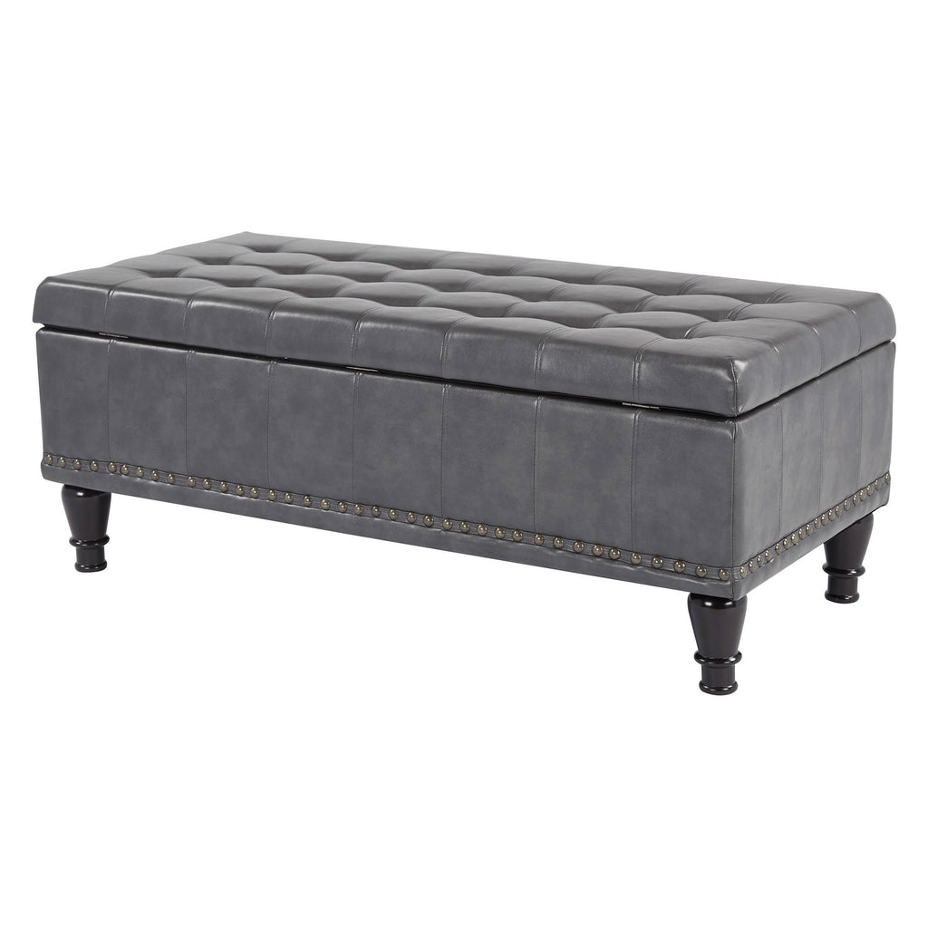 Grey Storage Ottoman V598