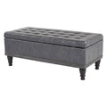 Grey Storage Ottoman V598