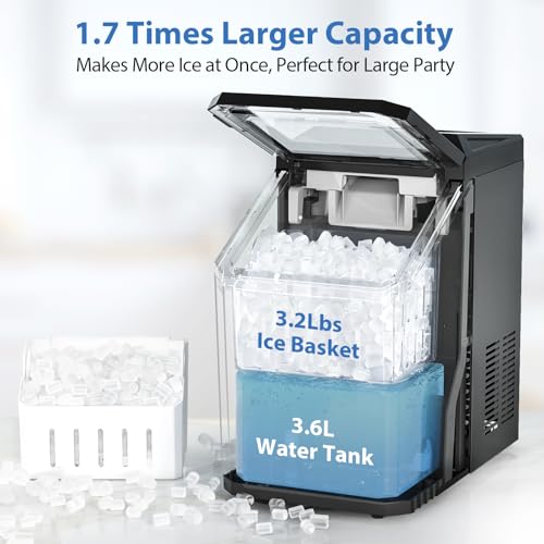 Silver Nugget Ice Maker Countertop, 55lbs/Day, Self-Cleaning G3746