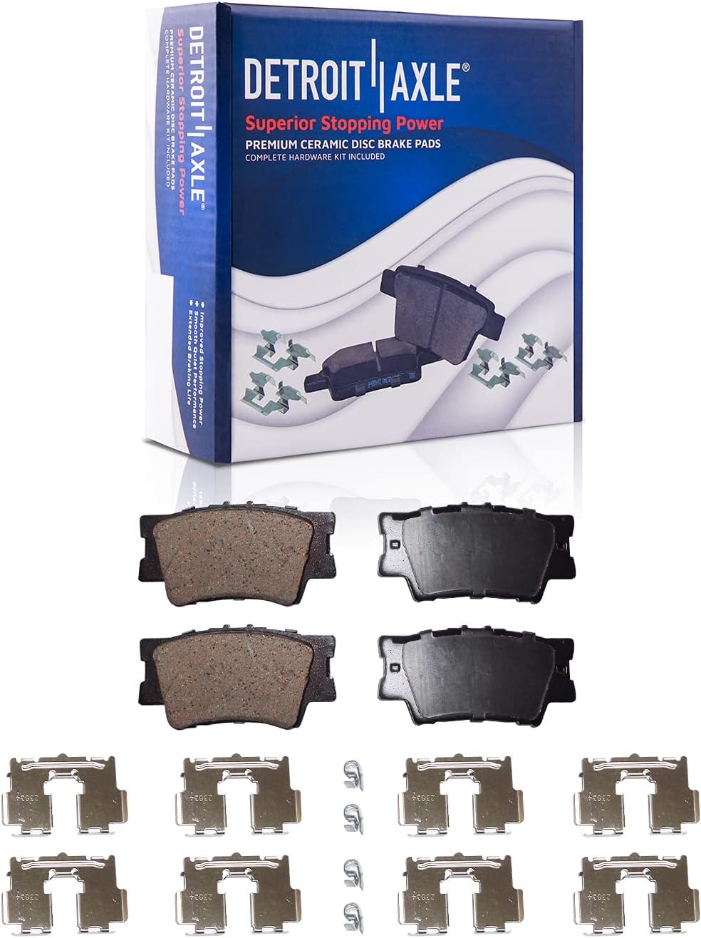 Front and Rear Disc Brake Rotors + Ceramic Brake Pads 8pc Set S885274