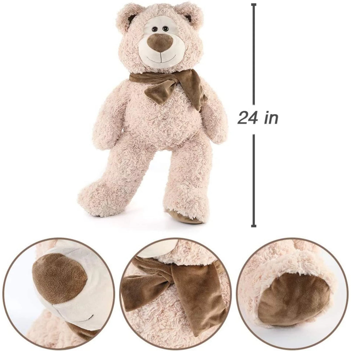Beige 24'' Giant Teddy Bear Stuffed Animal Plush Toy Z8671