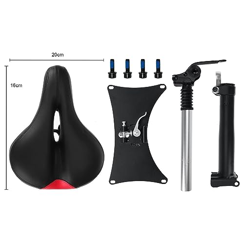 Electric Scooter Seat Height Adjustable Leather Saddle Foldable Removable B5025