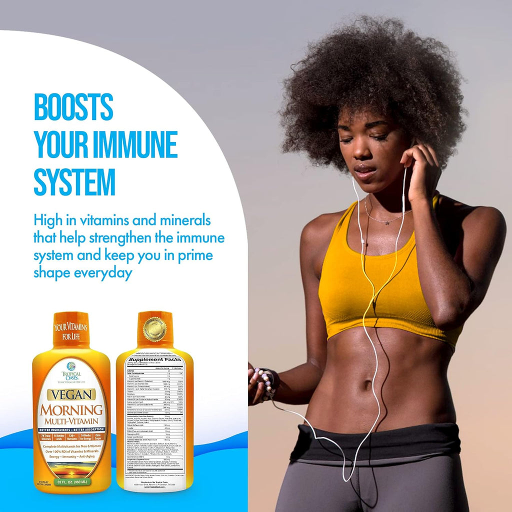 Vegan Liquid Multivitamins with 74 Trace Minerals, 18 Amino Acids, and 10 Herbs, 32 fl oz C6214