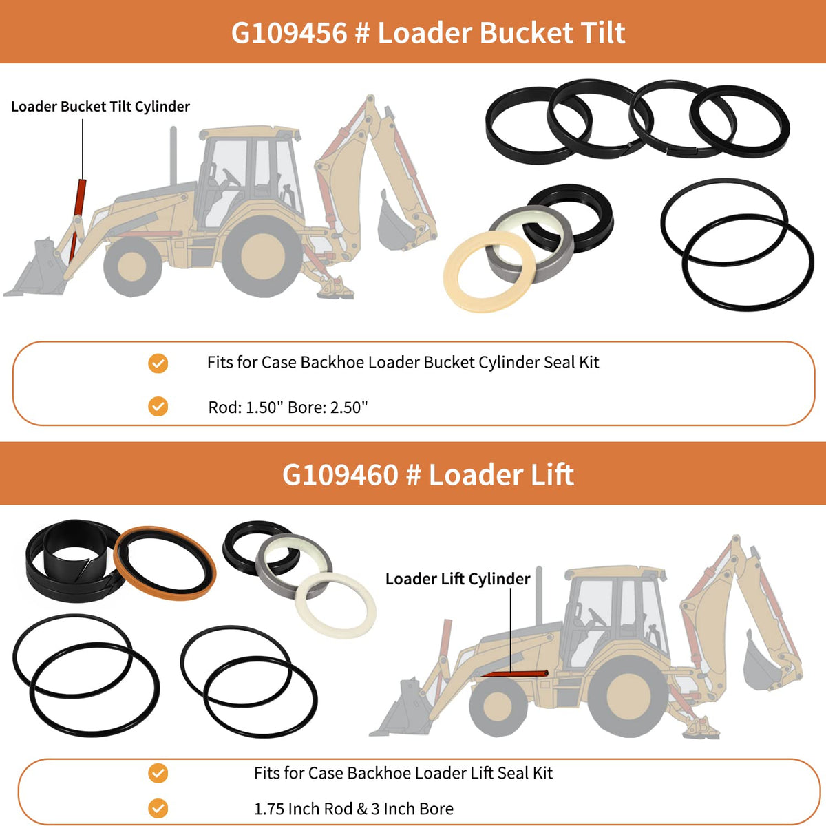 Hydraulic Cylinder Seals Kit U304178