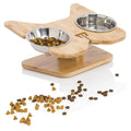 Elevated Dog Bowl Stand with Stainless-Steel Food and Water Bowls P270