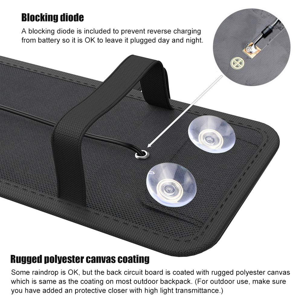 5W 12V 18V Solar Battery Maintainer Portable Solar Panel Kit S48108